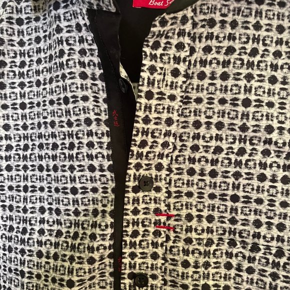 Bold Cotton Shirt with Samurai Character tape - Picture 2 of 6